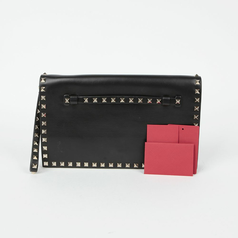 VALENTINO 2B0399 Rockstud 肩帶手拿包-0