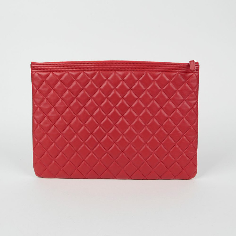 【包稅】CHANEL A84407 羊皮男孩大號手拿包-3