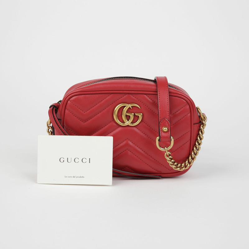 【包稅】GUCCI 448065 GG Marmont 迷你肩斜背包-0