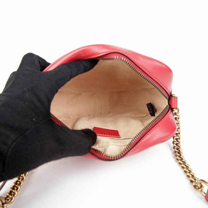 【包稅】GUCCI 448065 GG Marmont 迷你肩斜背包-8