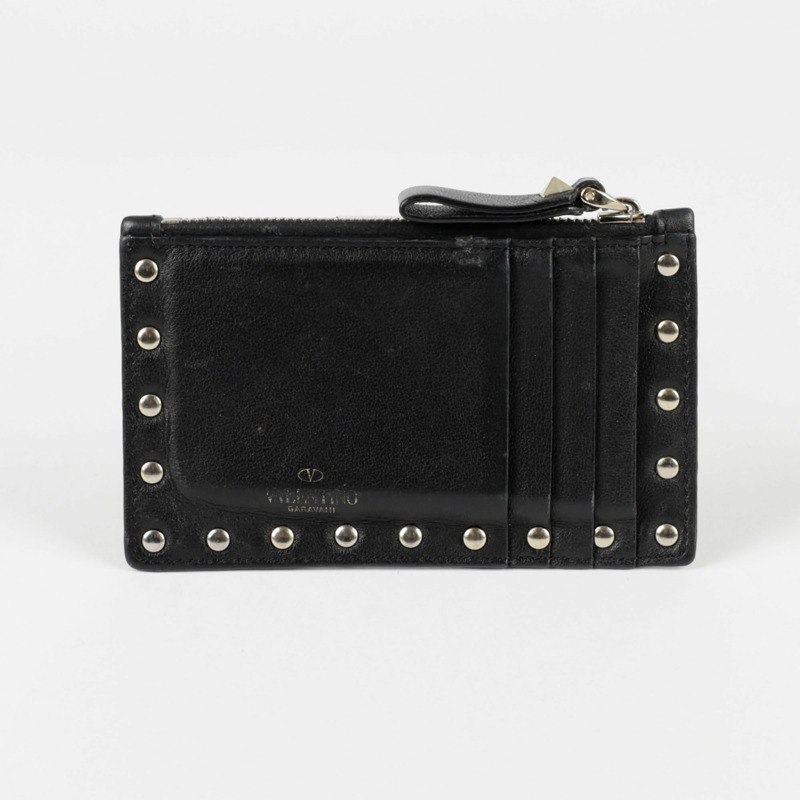 VALENTINO Rockstud 拉鍊卡夾 UW2P0548BOL-1