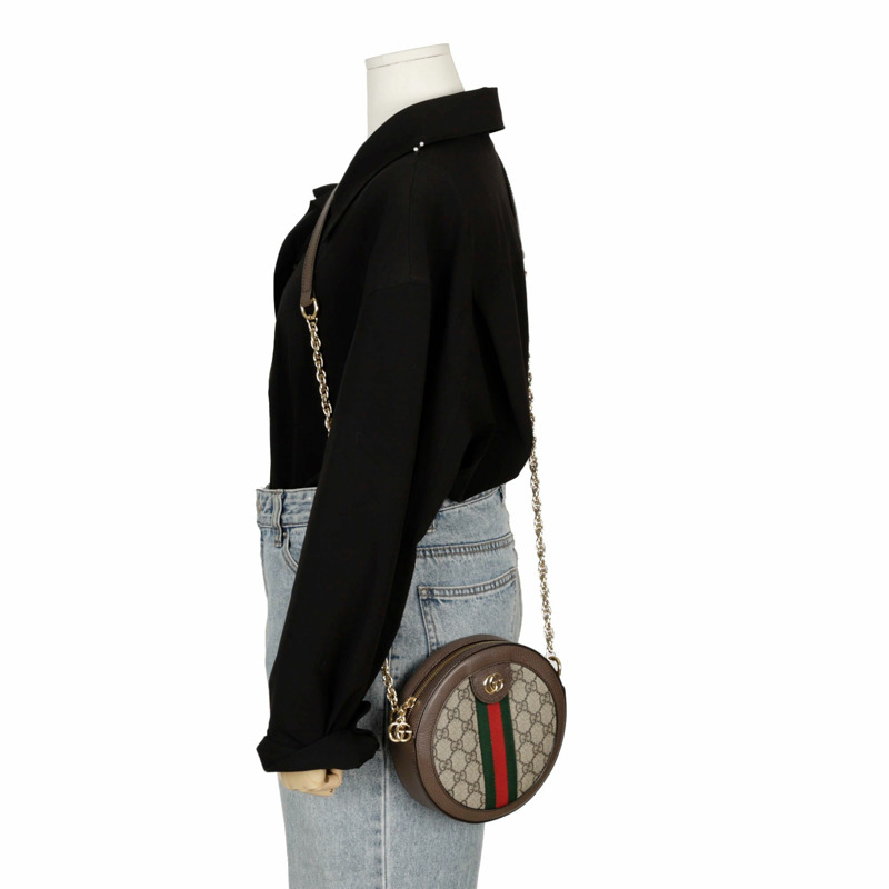 【包稅】GUCCI Ophidia迷你圓肩斜背包 550618-9