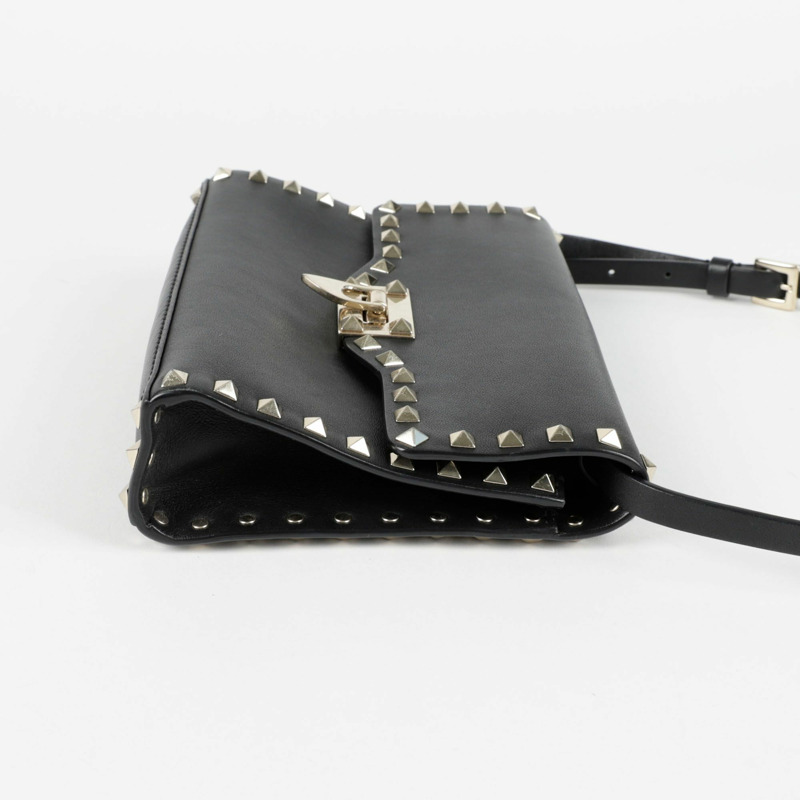 VALENTINO 2B0181 Rockstud 翻蓋肩斜背包-5