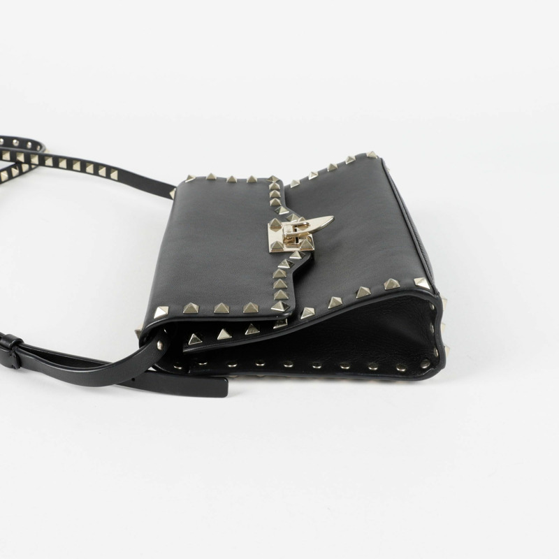 VALENTINO 2B0181 Rockstud 翻蓋肩斜背包-8