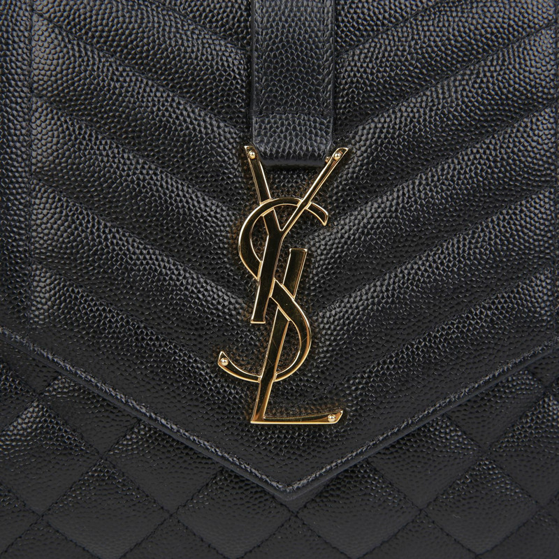 SAINT LAURENT 混合馬特拉塞凸紋信封袋 651030-2