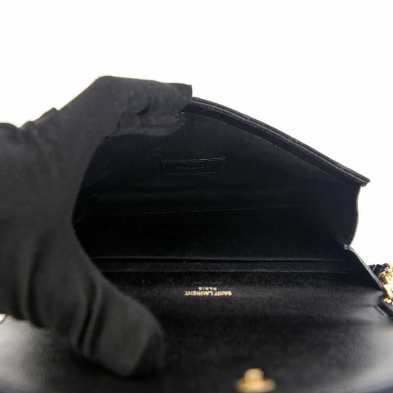 SAINT LAURENT 混合馬特拉塞凸紋信封袋 651030-8