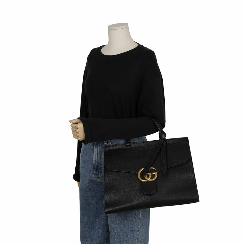 GUCCI Marmont 大號頂部提把托特包 418702-12