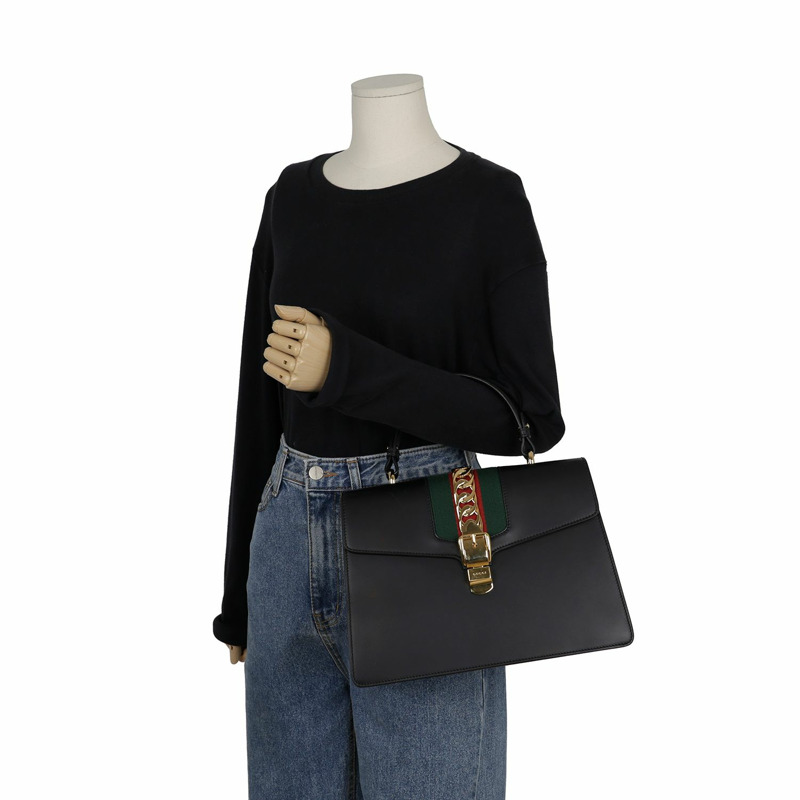 GUCCI Silvi 中型頂部提把托特單肩包 431665-12