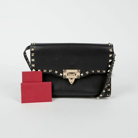 VALENTINO 2B0181 Rockstud 翻蓋肩斜背包