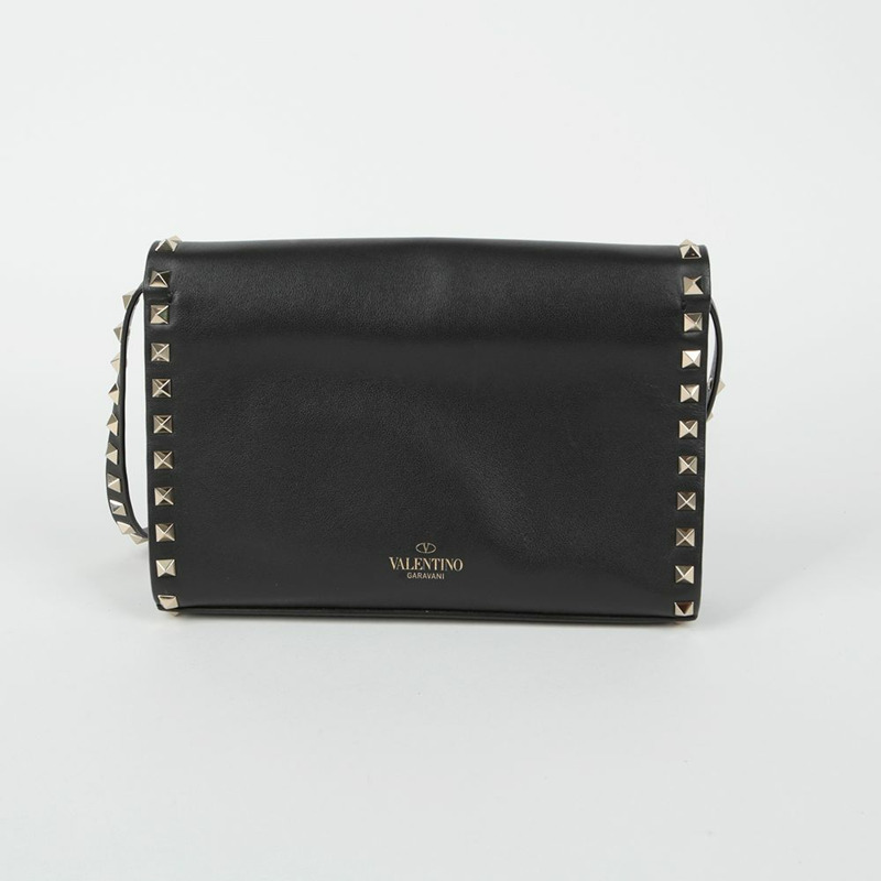 VALENTINO 2B0181 Rockstud 翻蓋肩斜背包-3