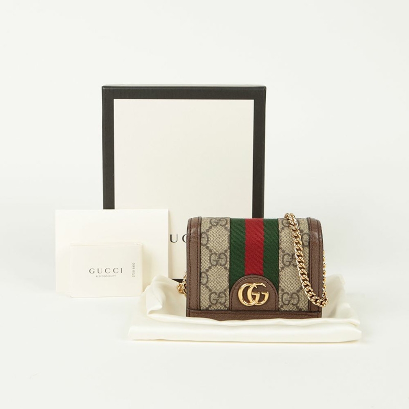 GUCCI Ophidia 鏈條皮夾斜背包 625711-0