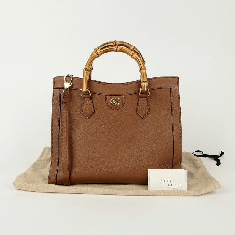 【包稅】GUCCI Diana 竹編中型手提單肩包 655658-0