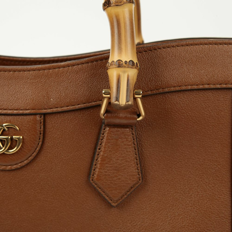【包稅】GUCCI Diana 竹編中型手提單肩包 655658-2
