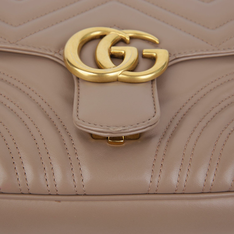 GUCCI 498110 GG Marmont 小號頂部提把托特單肩包-9