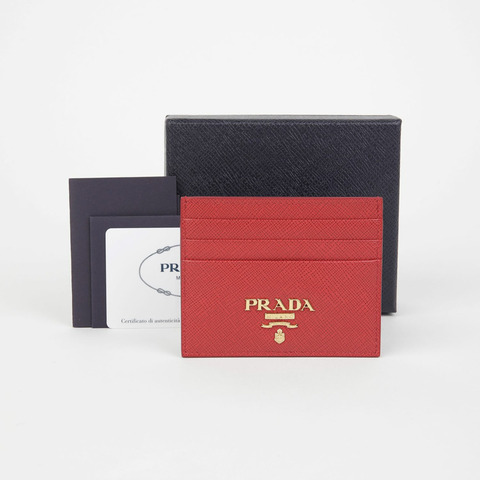 PRADA 1MC025 三角形標誌卡夾