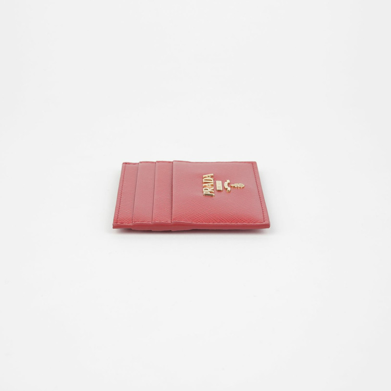 PRADA 1MC025 三角形標誌卡夾-4