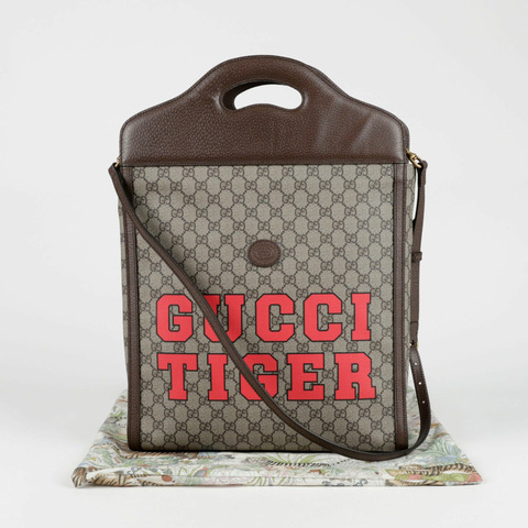 GUCCI 虎紋條紋手提包 688497