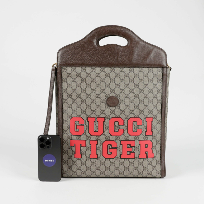 GUCCI 虎紋條紋手提包 688497-8