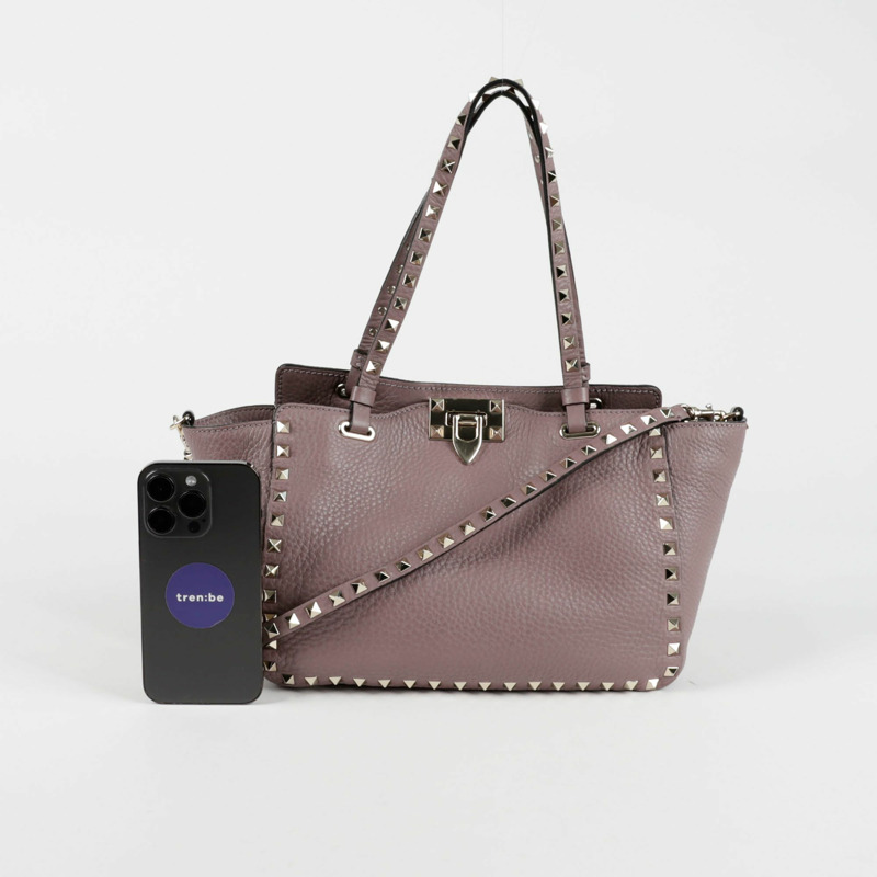 VALENTINO 2B0037 Rockstud 小號托特單肩包-7
