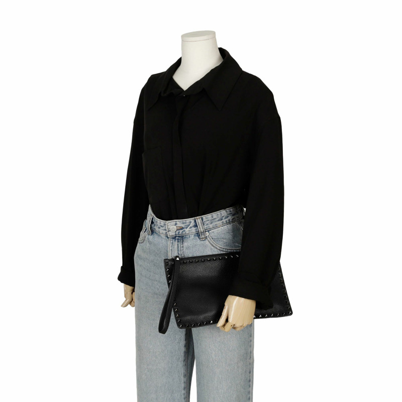 VALENTINO Rockstud 肩帶手拿包 2P0692-10