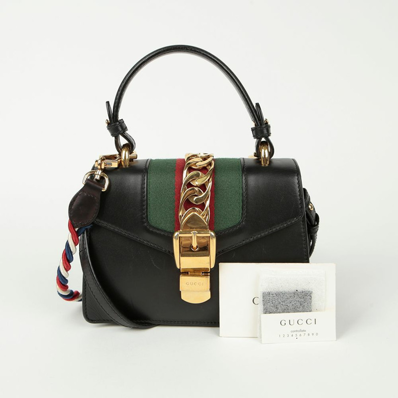 GUCCI Silvie 迷你頂部提手托特單肩包 470270-0