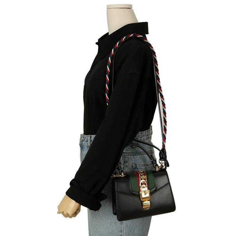 GUCCI Silvie 迷你頂部提手托特單肩包 470270-13