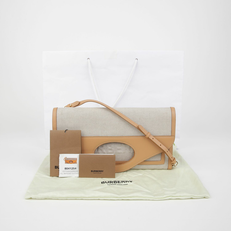【包稅】BURBERRY Pocket Small Clutch Shoulder Bag 8041254-0