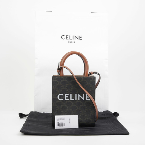 CELINE 直式 Cabas 迷你手提單肩包 194372BZK