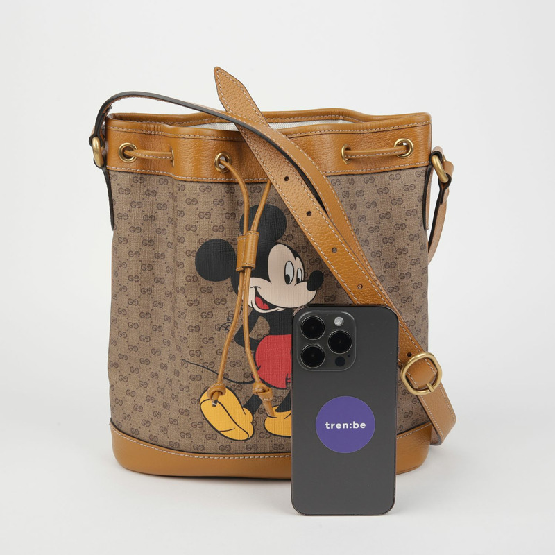 【包稅】GUCCI 米奇老鼠水桶單肩斜背包 602691-6
