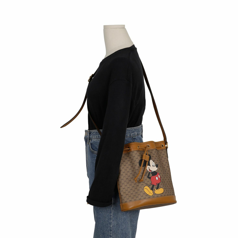 【包稅】GUCCI 米奇老鼠水桶單肩斜背包 602691-8
