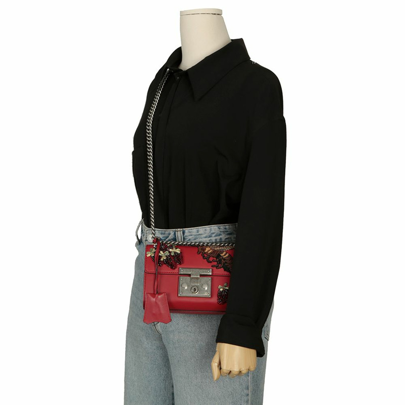GUCCI Paddle Lock 小號鏈條單肩斜背包 409487-9