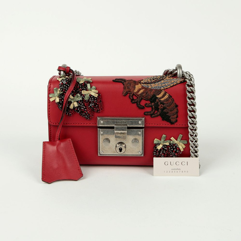 【包稅】GUCCI 槳形鎖扣小鏈條單肩斜背包 409487-0