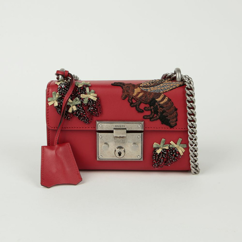 【包稅】GUCCI 槳形鎖扣小鏈條單肩斜背包 409487-1