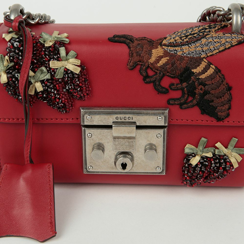 【包稅】GUCCI 槳形鎖扣小鏈條單肩斜背包 409487-2