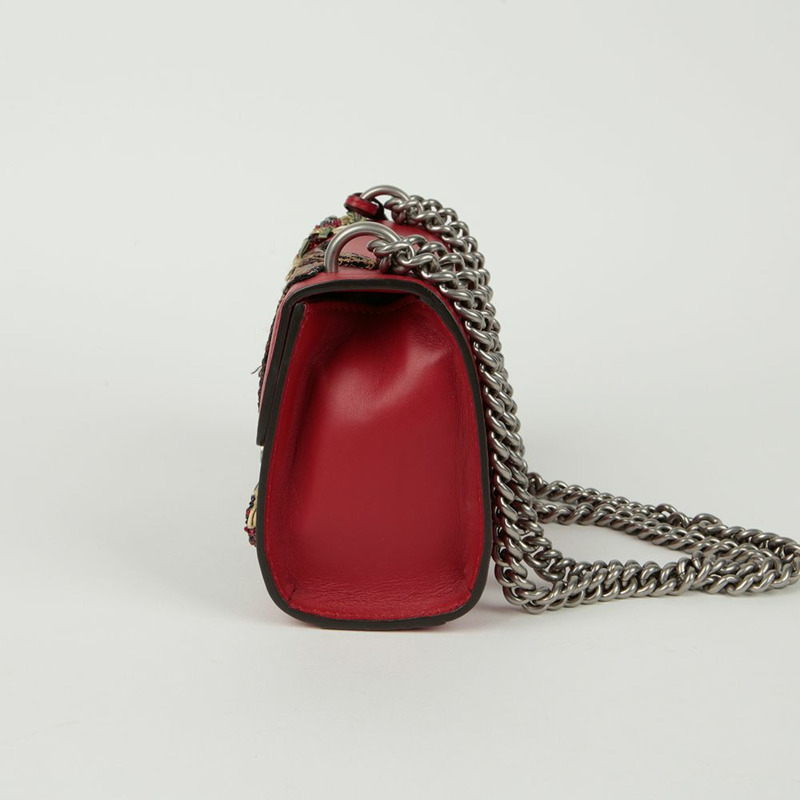 【包稅】GUCCI 槳形鎖扣小鏈條單肩斜背包 409487-4