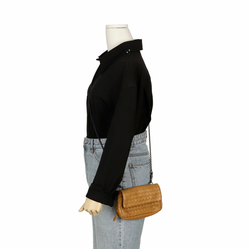 BOTTEGA VENETA Intrecciato 迷你鏈條單肩斜背包 310774-9