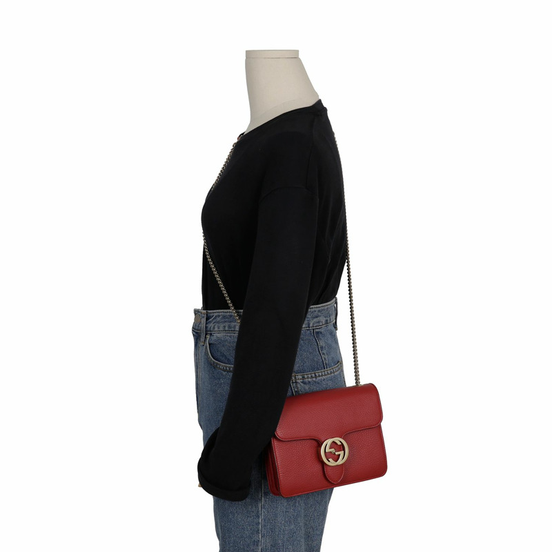 GUCCI 互鎖鏈條單肩斜背包 510304-12