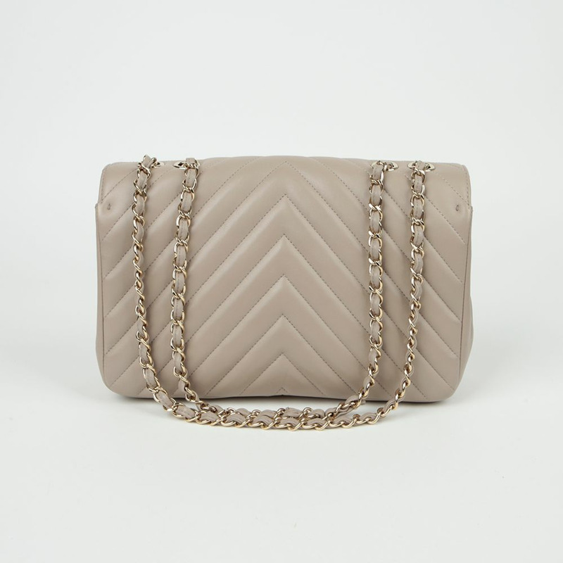 【包稅】CHANEL A91588 人字紋中翻蓋單肩斜背包-3