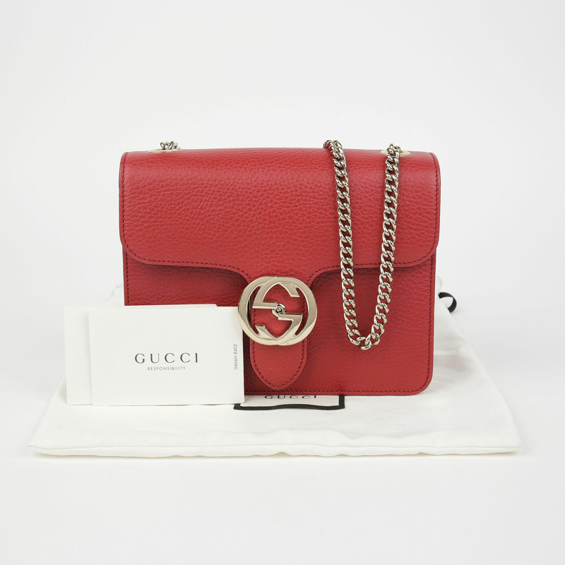 GUCCI 互鎖鏈條單肩斜背包 510304-0