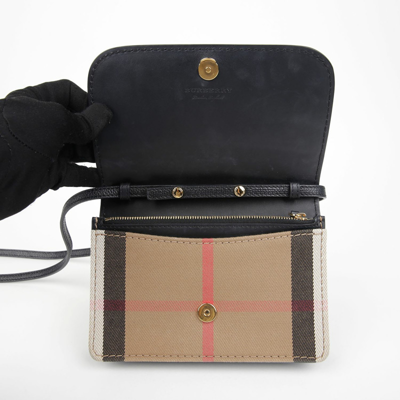 BURBERRY 新罕布夏格紋肩斜背包 80463161-7