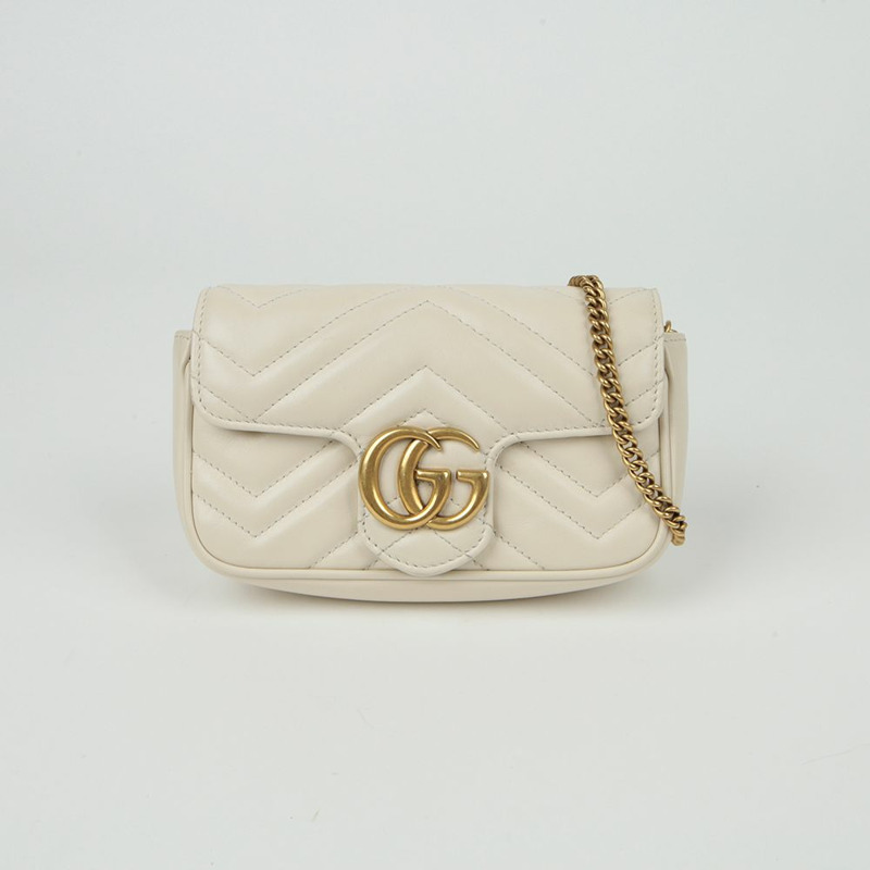 GUCCI GG Marmont 超迷你鏈條斜背包 476433-1