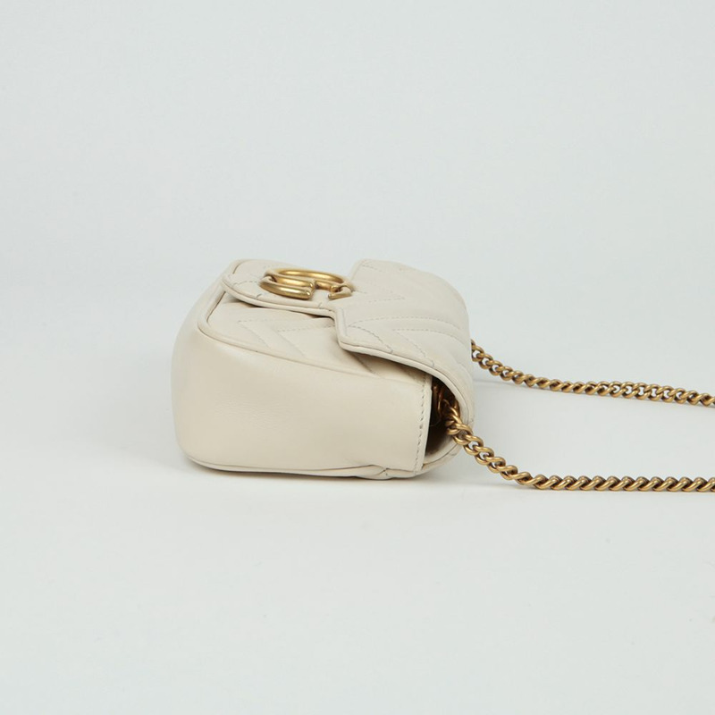 GUCCI GG Marmont 超迷你鏈條斜背包 476433-4