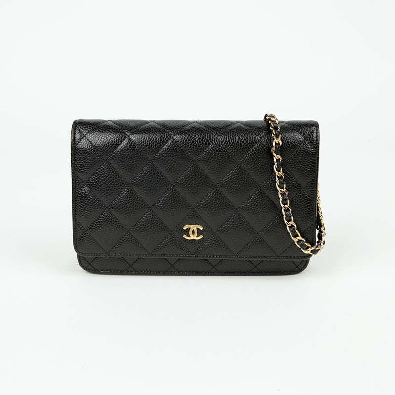 CHANEL Caviar Skin 經典 WOC 單肩斜背包 A84310-1