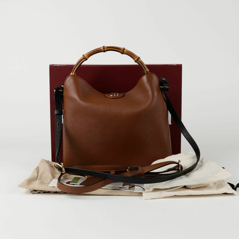 GUCCI Diana 竹製中型手提單肩包 746124