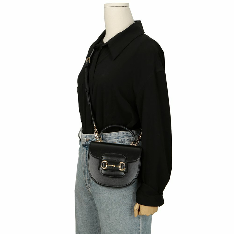 GUCCI 1955 Horsebit 迷你頂部提把托特單肩包 781387-12