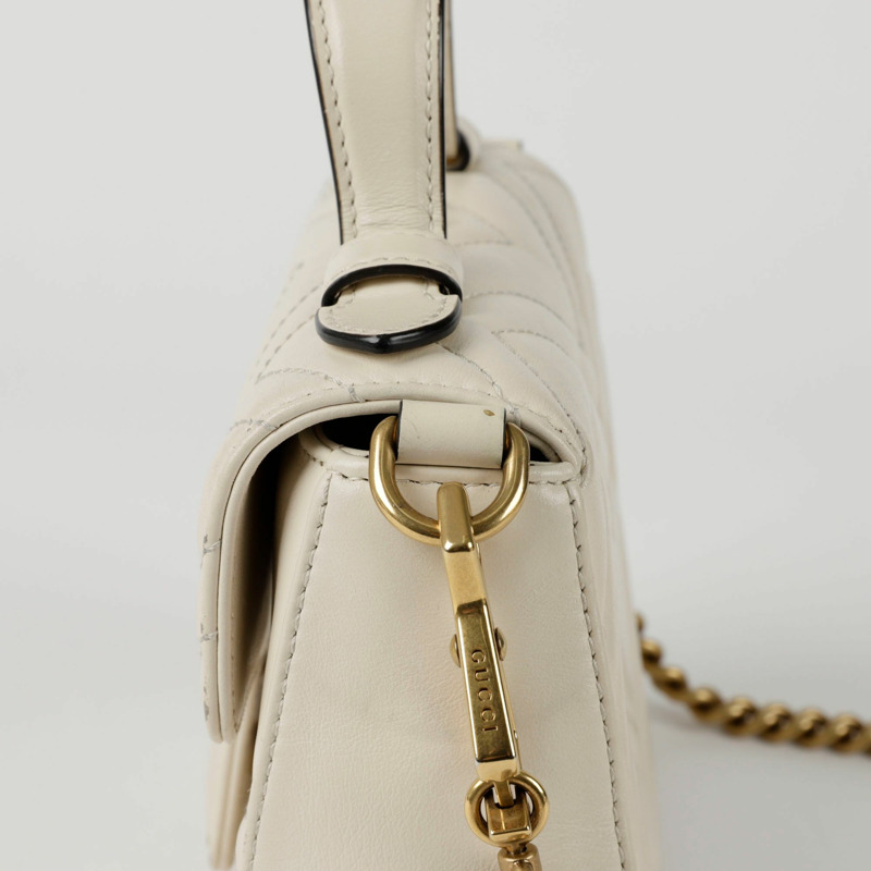 GUCCI GG Marmont 迷你頂部提把托特單肩包 547260-5