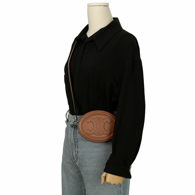 【包稅】CELINE 10I703DPQ Triope 橢圓形脈動單肩斜背包-8