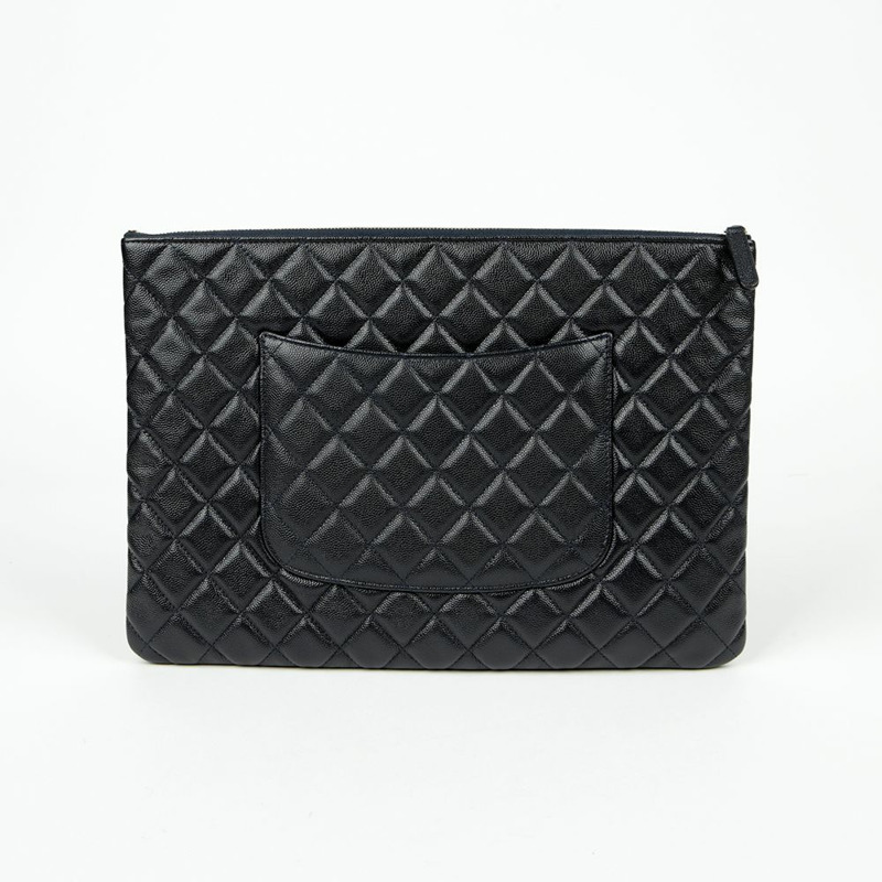 CHANEL A82552 Caviar Skin 經典大手拿包-3