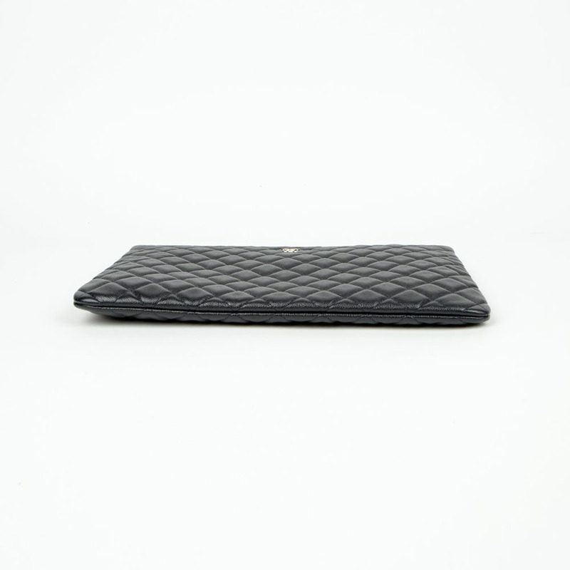 CHANEL A82552 Caviar Skin 經典大手拿包-5