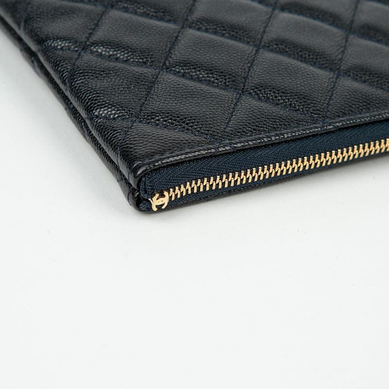 CHANEL A82552 Caviar Skin 經典大手拿包-7